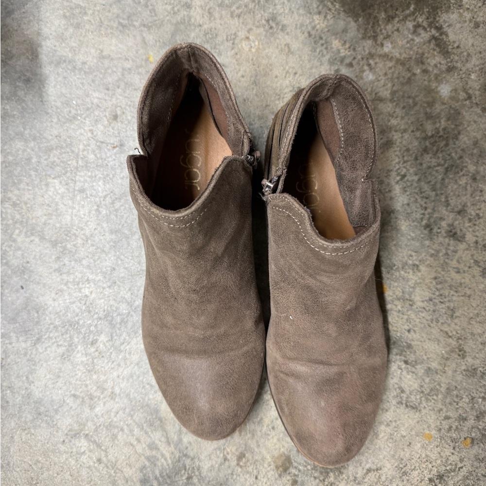 Brown Suede Ankle Boots
